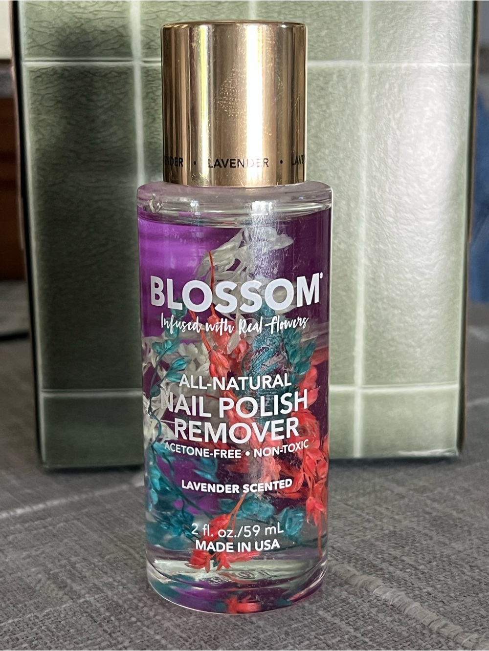 Blossom Lavender Nail Polish Remover Real Flowers 2 oz